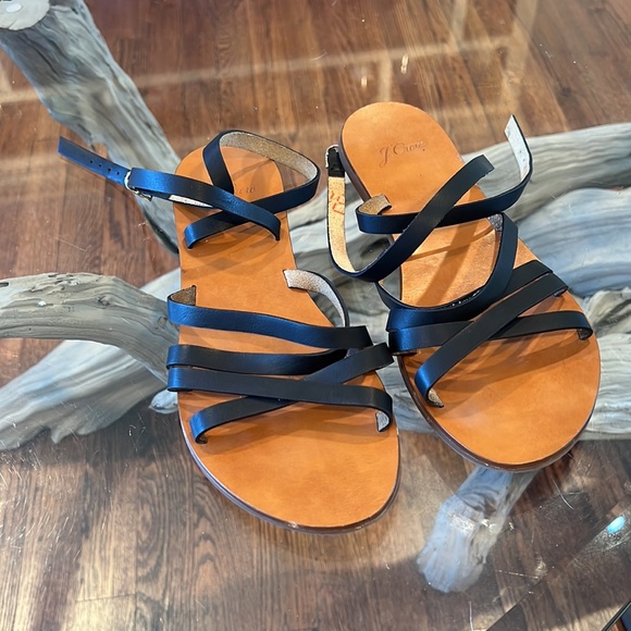 J Crew Size 9 gladiator sandals made in Italy - Picture 2 of 3